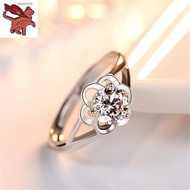 Ring Gold 916 original Women's Cutout Flower Diamond Rings niche Simple Temperament Couple Rings