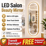 Salon mirror Wall-Mounted Hairdressing Mirror Hairdressing Shop Mirror with LED Light Hair Salon Ded