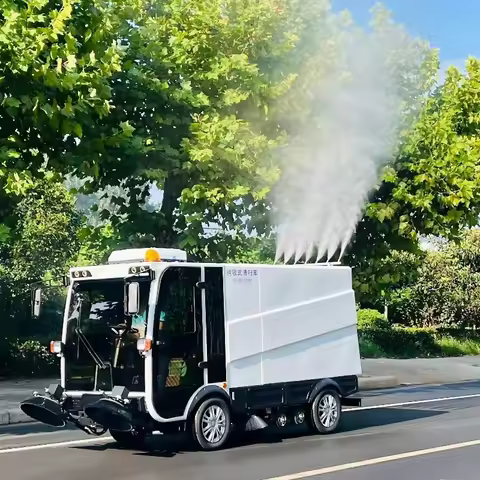 Street Sweeper Truck Industrial Electric Ride On Floor Cleaning Machine Vacuum Leaf Collection Self 