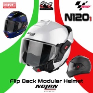 Nolan N120-1 Flip-Up Full Face Helmet Motor Visor Topi Keledar Keselamatan Full Face Original Superb