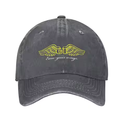 Fashion Vintage BMX GT Bicycles Logo - Earn Your Wings baseball cap Soft-Top Denim Hat Sun Visor Cap