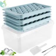 Round Ice Cube Tray with Lid and Bin Reusable Ice Ball Maker Mould for Freezer 99pcs Sphere Ice Cube