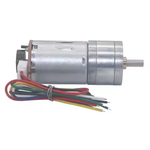 JGA25-370 DC deceleration motor with encoder speed measuring code disc strong moment 6V 12V 24V