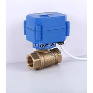 DN20 3/4" Brass 1 inch Two Way Motorized Ball Valve DC5V 12V 24V AC220V Electric water valve 3/4" CR