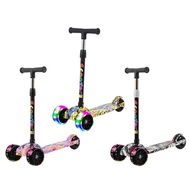 Children's Scooter 3 Wheel Scooter with Flash Wheels Kick Scooter for 3-12 Year Kids Adjustable Hei