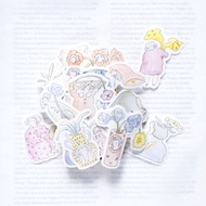 火柴盒系列貼紙 05-花瓶與花