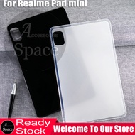 Realme Pad mini 8.7 inches 2022 Jelly Soft Silicone Tablet Case Protective Shell For OPPO Realme Pad mini 4G |Wi-Fi |3G |LTE RMP2105 Matte White Black Back Cover