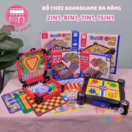 Multifunctional Board Game Toys 2in1, 7in1, 8in1, 15in1 - Family Game Set for Children