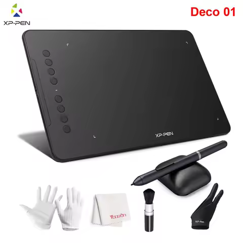 XP-Pen Deco 01 V2 Drawing Tablet 10 Inch Graphics Drawing Tablet with 8 Shortcut Keys for Android Wi