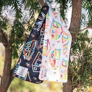 日本 DOD 雜誌附錄 黑白色棉質 長型 毛巾