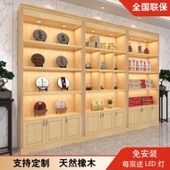 ☃♠☂Solid wood tea tobacco and alcohol display cabinet Liquor cabinet Zisha pot cabinet Emerald cabinet Buddha statue sto