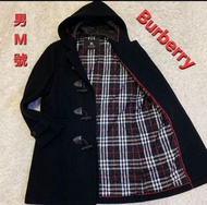 男M號／Burberry黑標／男神羊毛大衣／牛角扣