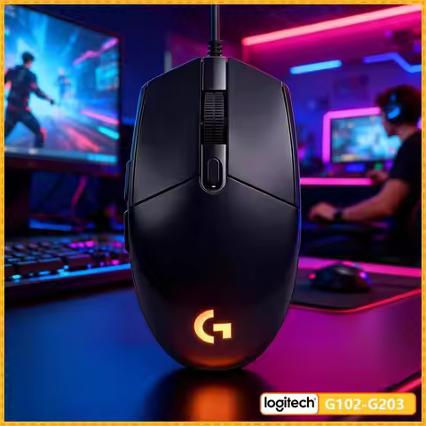 Logitech G203 Prodigy RGB Gaming Mouse Wired 200-8000 DPI 6 Buttons Mechanical Tensioning 1000Hz Pol