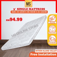 MS💖Mattress / Tilam 3' x 4" Single Rebond Foam Bed Mattress Sleeping Bed Tilam Murah 床垫