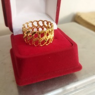 cincin emas 16 karat / 70% bulat terawang