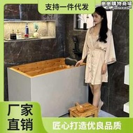 5NQJ木之潤木質浴缸泡木桶深小戶型家用坐式獨立迷你日式成人泡澡
