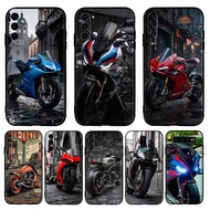 for Samsung A14 A15 A16 A20 A30 A20S A21 A21S A22 A23 A24 A31 fashion Motorcycle【G2-9】9Y18 Black Sho