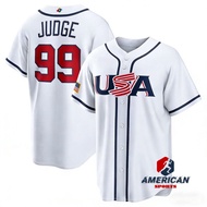 Men's Team USA Aaron Judge Navy Blue  World Classic Baseball Jersey M6CD