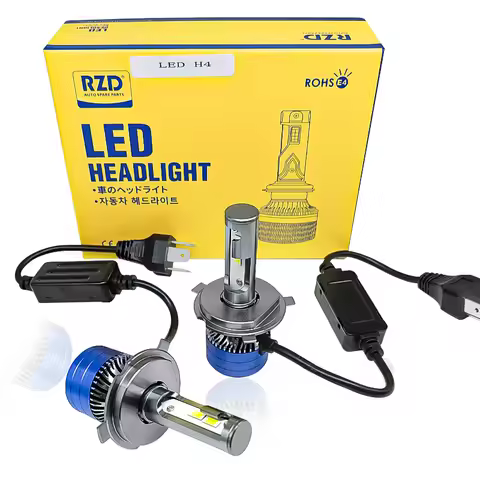 1Pair/2pcs 30000LM H4 Super Bright LED Car Headlight Bulbs 1200W CSP Chips Auto Lamps 6000K White 12