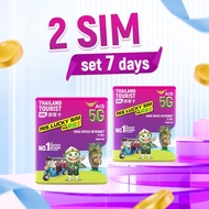 【2 sim set】 eSIM Thailand AIS 35GB unlimited data Esim Card 5G/4G High Speed Data Travel Sim 7 days