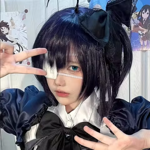 Love Chunibyo And Other Delusions Takanashi Rikka Cosplay Anime Shindo Chihiro White Eye Patches Sin