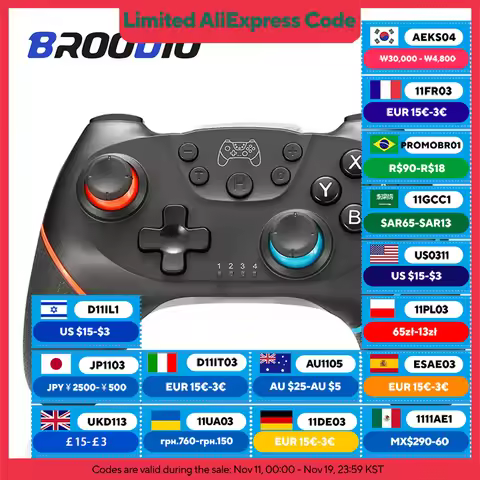BROODIO Compatible Nintendo Switch Controller Wireless Bluetooth Gamepads For Nintendo Switch Pro OL