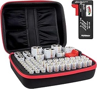 Tenergy Alkaline Batteries & Storage Case, 12 Pack AA Batteries, 12 Pack AAA Batteries, 4 Pack C Siz
