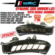 Perodua Bezza  Myvi 2012 - 2017  Perodua Axia  Toyota Prius  Mark X  Wish Dynamic Side Mirror Led Wi