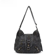 กระเป๋าสะพายข้างลายเสือดาวย้อนยุค แฟชั่น Y2K กระเป๋าสะพายข้างผู้หญิงสไตล์สตรีทวินเทจ กระเป๋าสะพายข้า