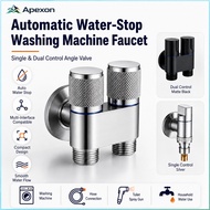 【Local Stock】Washing Machine Faucet Valve Automatic Water Stop Valve For Laundry Bathroom Angle Valv