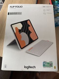 Logitech FLIP FOLIO 13磁吸式鍵盤保護套(iPad Air,iPad Pro)（淺灰色）
