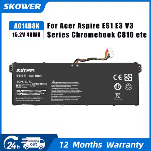 SKOWER AC14B8K Battery For Acer Aspire CB3-111 CB5-311 ES1-511 ES1-512 ES1-520 S1-521 ES1-531ES1-731