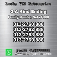 VIP Family Mobile Phone Number, Family Number Series 3 A Kind 888, Prepaid Number, Digi, Celcom, Hot
