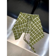 PLAID SKIRT họa tiết caro Mix Layer phụ kiện trend thu đôngg hihop Code.Vn