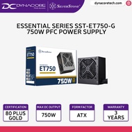 SilverStone Essential Series SST-ET750-G 750W ATX 80 PLUS GOLD Certified Active PFC PSU / Power Supply / ET750-G