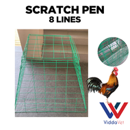 Scratch pen for gamefowl Collapsible scratch cage pen
