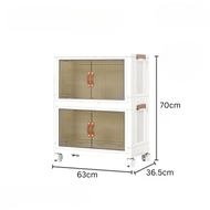 🔥FERSON🔥L43-73cm(1-5 Layers) Large Capacity Storage Cabinet 2 Doors Foldable Storage Box Kabinet Pen