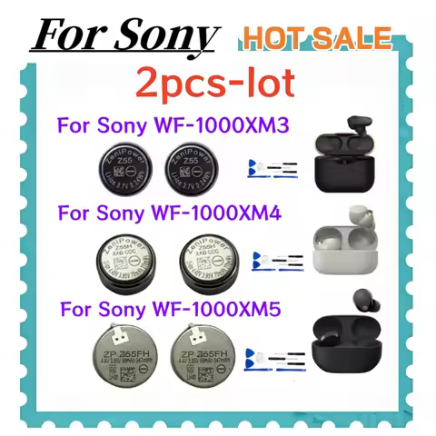 2Pcs Z55 Z55H Z55FH Original Replacement earphones Battery For Sony WF-1000XM4 WF-1000XM3 WF-1000XM5