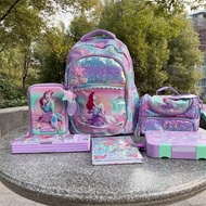 Genuine Disney Australia Smiggle Mermaid School Bag Children Stationery Student Pen Case Lunch Bag Backpack Children's Gift
