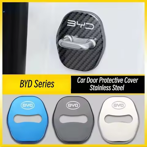 4Pcs Stainless Steel Car Door Lock Cover for BYD Atto 3 Seal Dolphin Sealion 6 Yuan Plus Seal U Frig