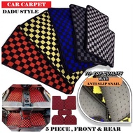 5pcs Car Carpet Floor Mat Coil Mat Checkmate Dadu Dice Set Karpet MYVI WIRA VIVA KANCIL SAGA BLM WAJA PERSONA AXIA ALZA