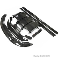 PSM Style Carbon Fiber Bodykit Front Bumper Chin Lip Rear Diffuser Trunk Spoiler Side Skirt for BMW 