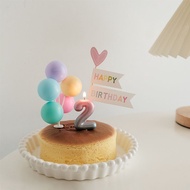 Pet Cat Dog Birthday Cake diy Decoration Plug-In Pink Blue Gradient Galaxy Starry Sky Number Candle/