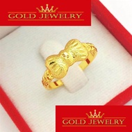 แหวน แหวนทอง แหวนทองคำ งานเศษทองคำเยาวราช ลายโบว์ น้ำหนัก 2สลึง