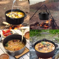Cast iron pot, Dutch pot outdoor picnic cooker various specifications of handle can hang Dutch oven 