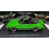 Neo 1 43 Porsche American Version Convertible Model Porsche 911 Carrera Targa Green
