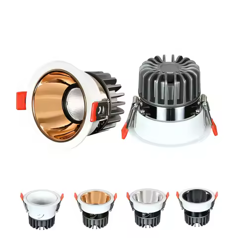 2022 New Anti Glare LED Downlights 7W 9W 12W 15W 24W Round Frame Changeable Living room Bedroom Dimm