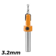 Mata Bor Shanks Pembuat Lubang Kayu Sekrup Pengerjaan Kayu HSS 2.8-4 mm Flute Countersink - 6512