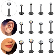 1 PC Stainless Steel Lip Labret Piercing 18G/20G Nose Piercing Push-in Earring Stud 2/3/4mm Crystal 