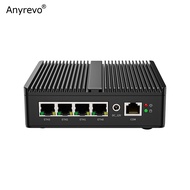 Fanless Intel N5100 N6000 Quad Core Mini PC Intel i226V 2.5G Soft Router 4 LAN 2500M pfSense OPNsens